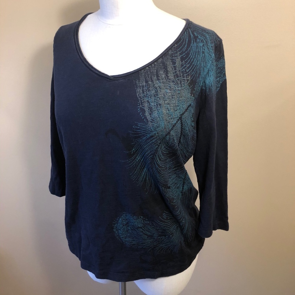 3/4 length St. John’s bag shirt sequins